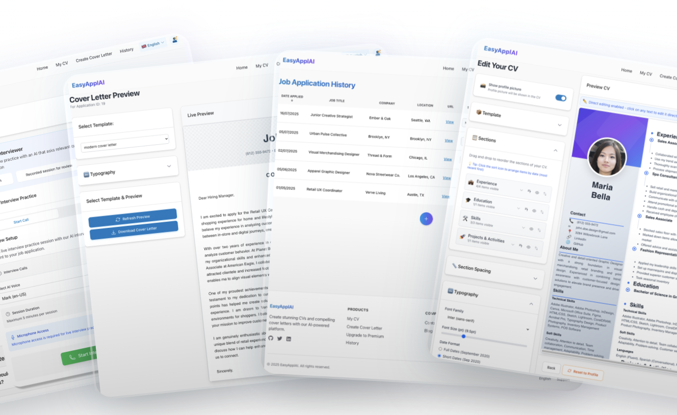 EasyApplAI Platform Screenshot